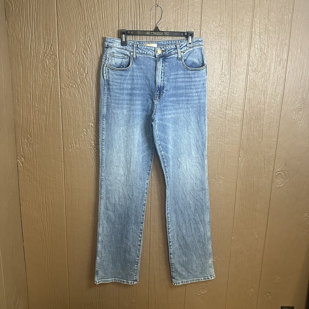 Kut From The Kloth Melissa High Rise Straight Leg‎ Jeans Size 8 Long Light Wash
